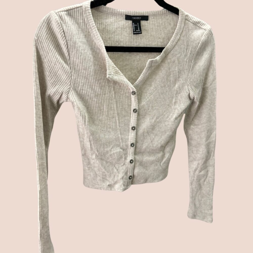 Forever 21 Long Sleeve Crop Top